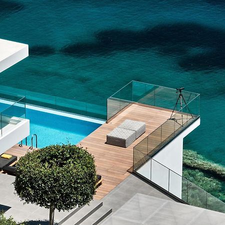 Beachfront Villa In Crete - Epavli Luxury Villa Agia Pelagia  Luaran gambar