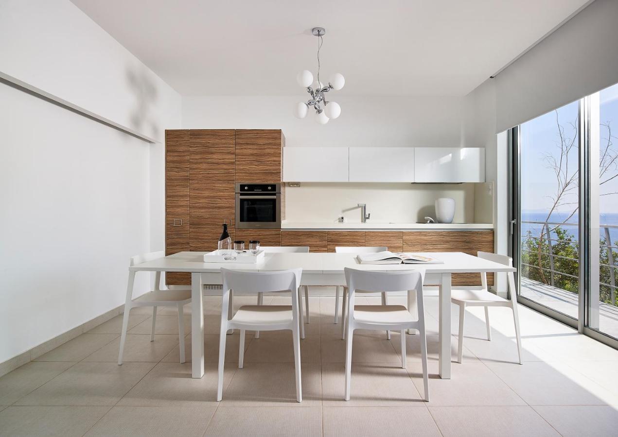 Beachfront Villa In Crete - Epavli Luxury Villa Agia Pelagia  Luaran gambar