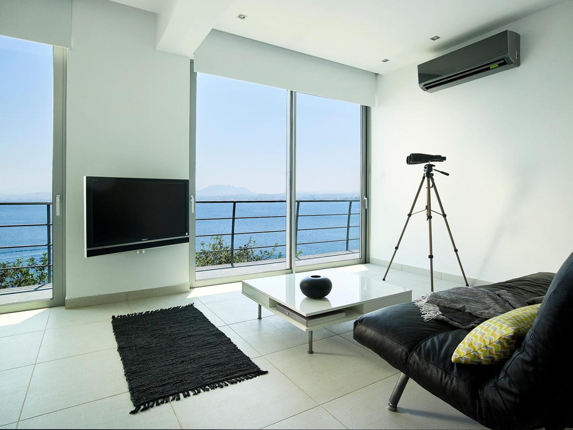 Beachfront Villa In Crete - Epavli Luxury Villa Agia Pelagia  Luaran gambar