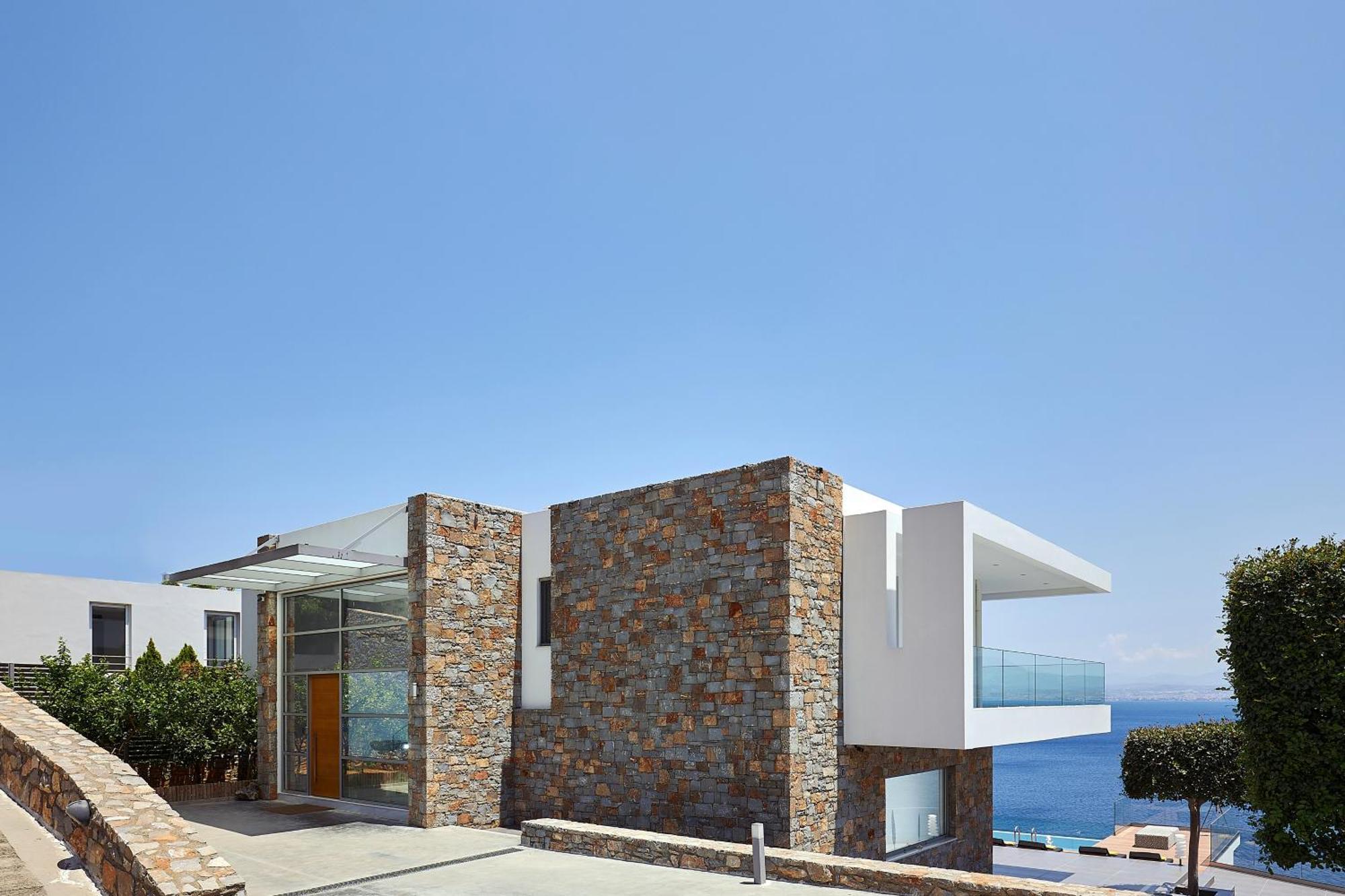 Beachfront Villa In Crete - Epavli Luxury Villa Agia Pelagia  Luaran gambar
