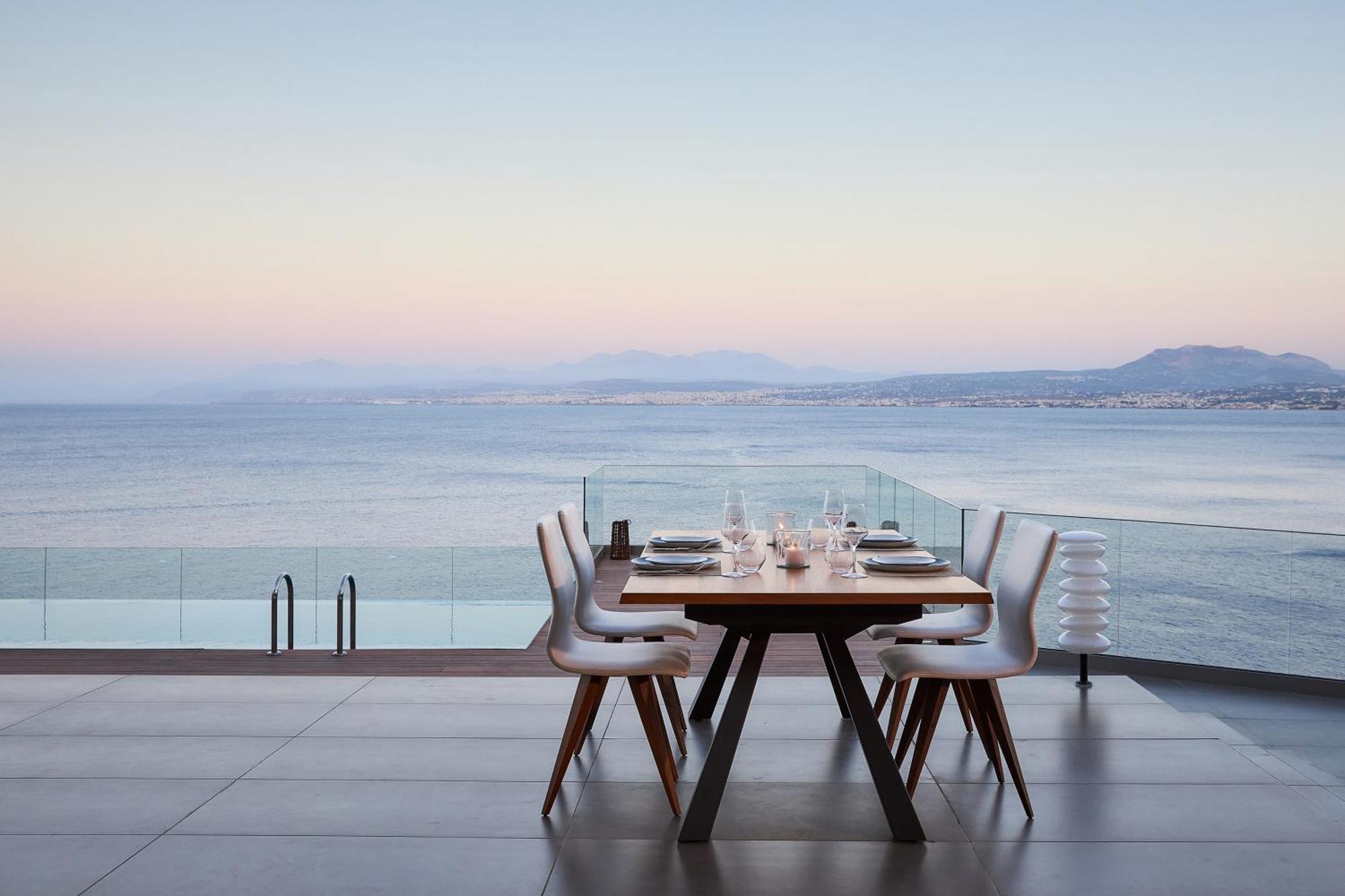 Beachfront Villa In Crete - Epavli Luxury Villa Agia Pelagia  Luaran gambar