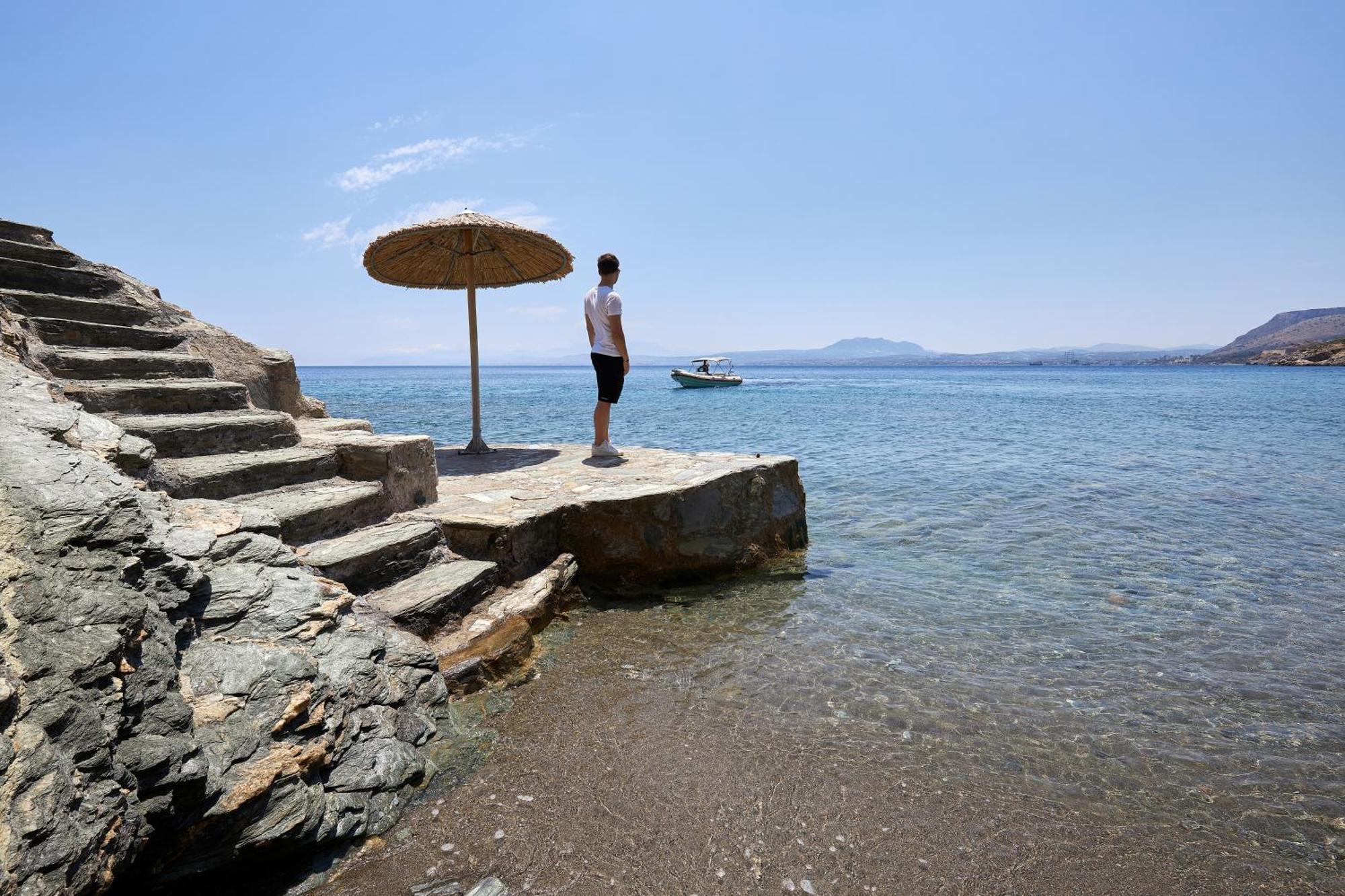 Beachfront Villa In Crete - Epavli Luxury Villa Agia Pelagia  Luaran gambar