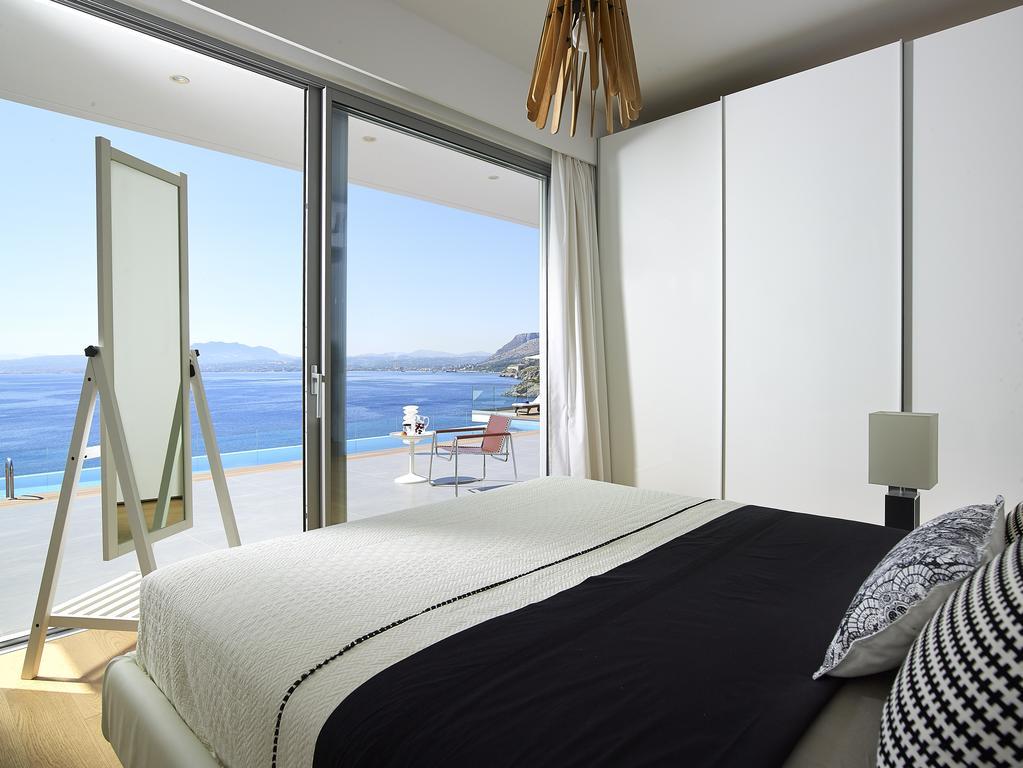 Beachfront Villa In Crete - Epavli Luxury Villa Agia Pelagia  Luaran gambar