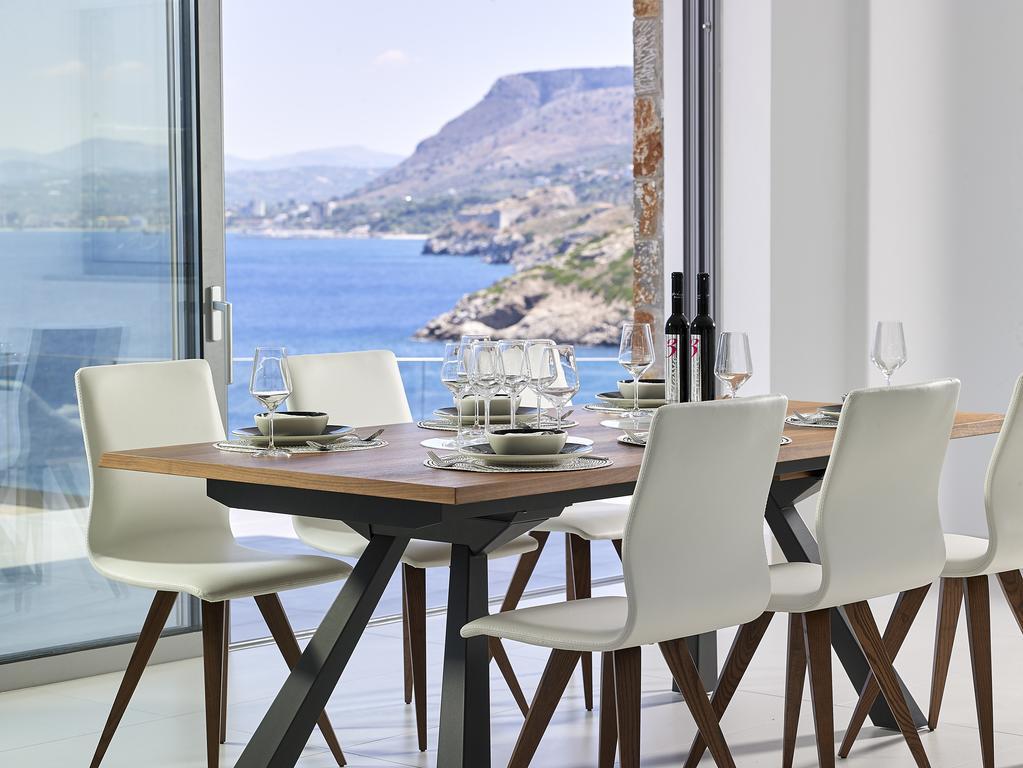 Beachfront Villa In Crete - Epavli Luxury Villa Agia Pelagia  Luaran gambar